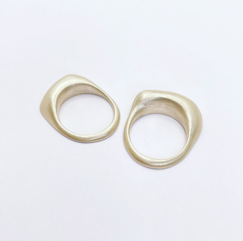 anello doppio in argento
